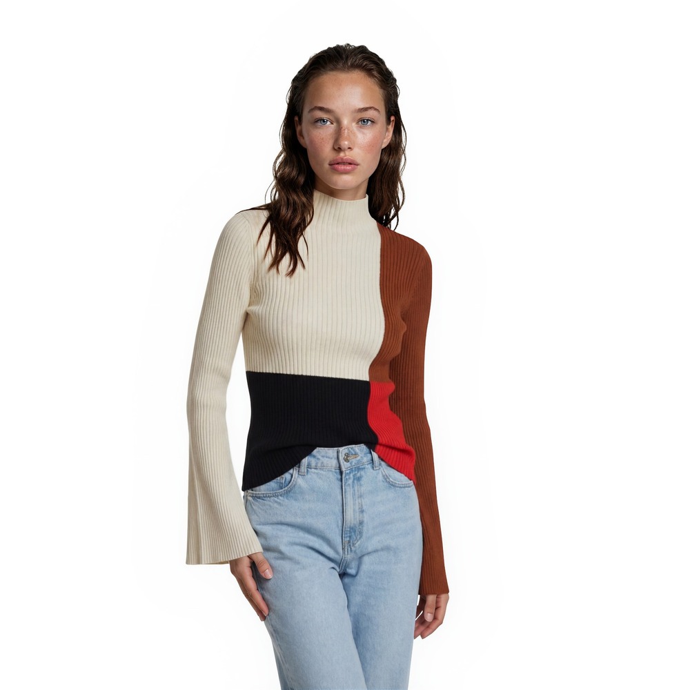 Banana Republic x Harbison Sweater Women's Size XS Colorblock Ribbed‎ Y2K